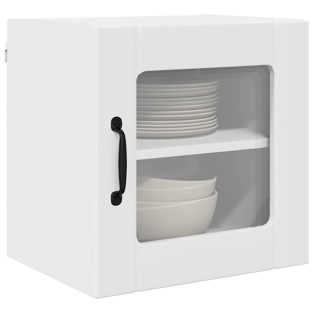 Zidni stakleni ormarić Lucca 2 pcs Bijela 40 x 31 x 40 cm