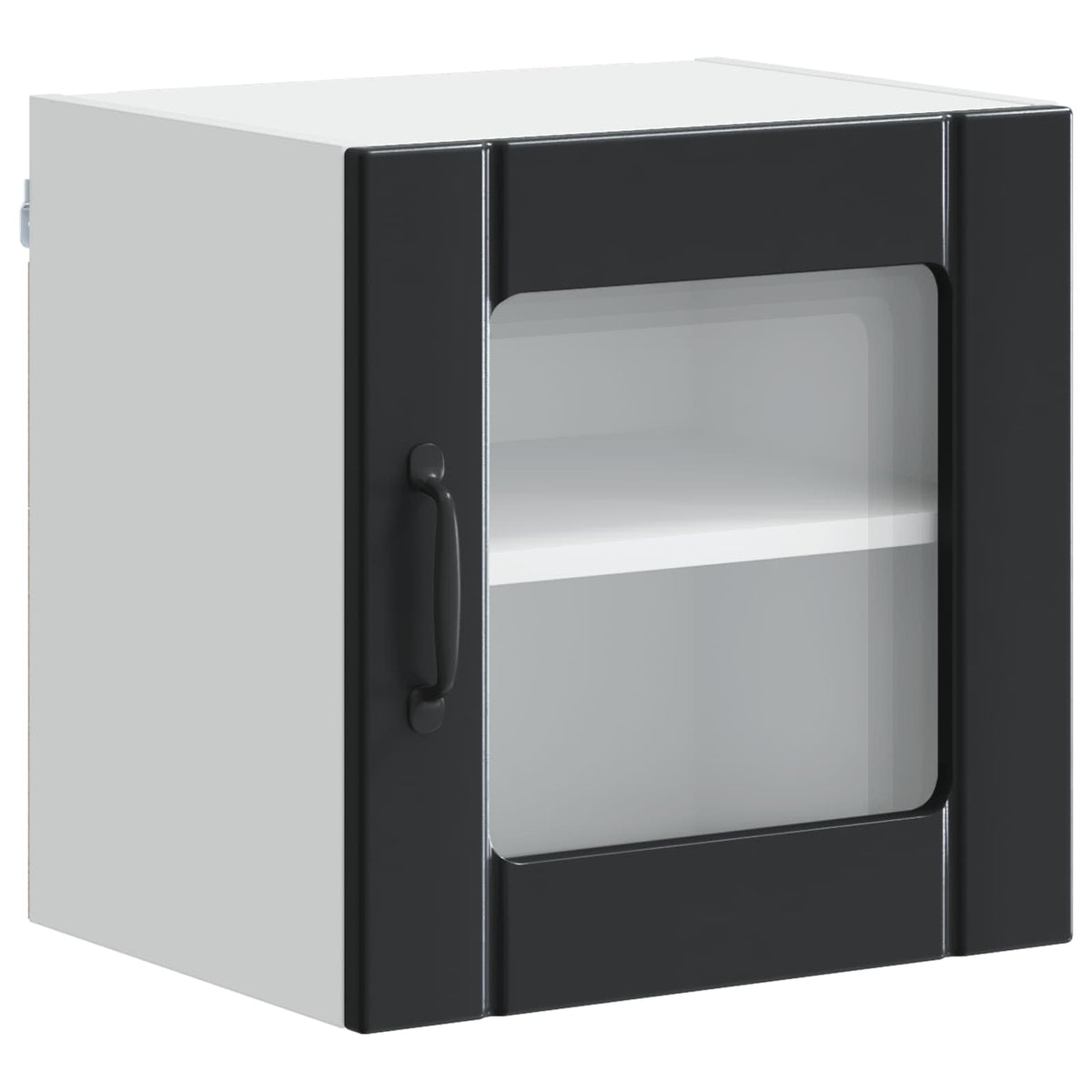 Zidni stakleni ormarić Lucca 2 pcs Crna 40 x 31 x 40 cm