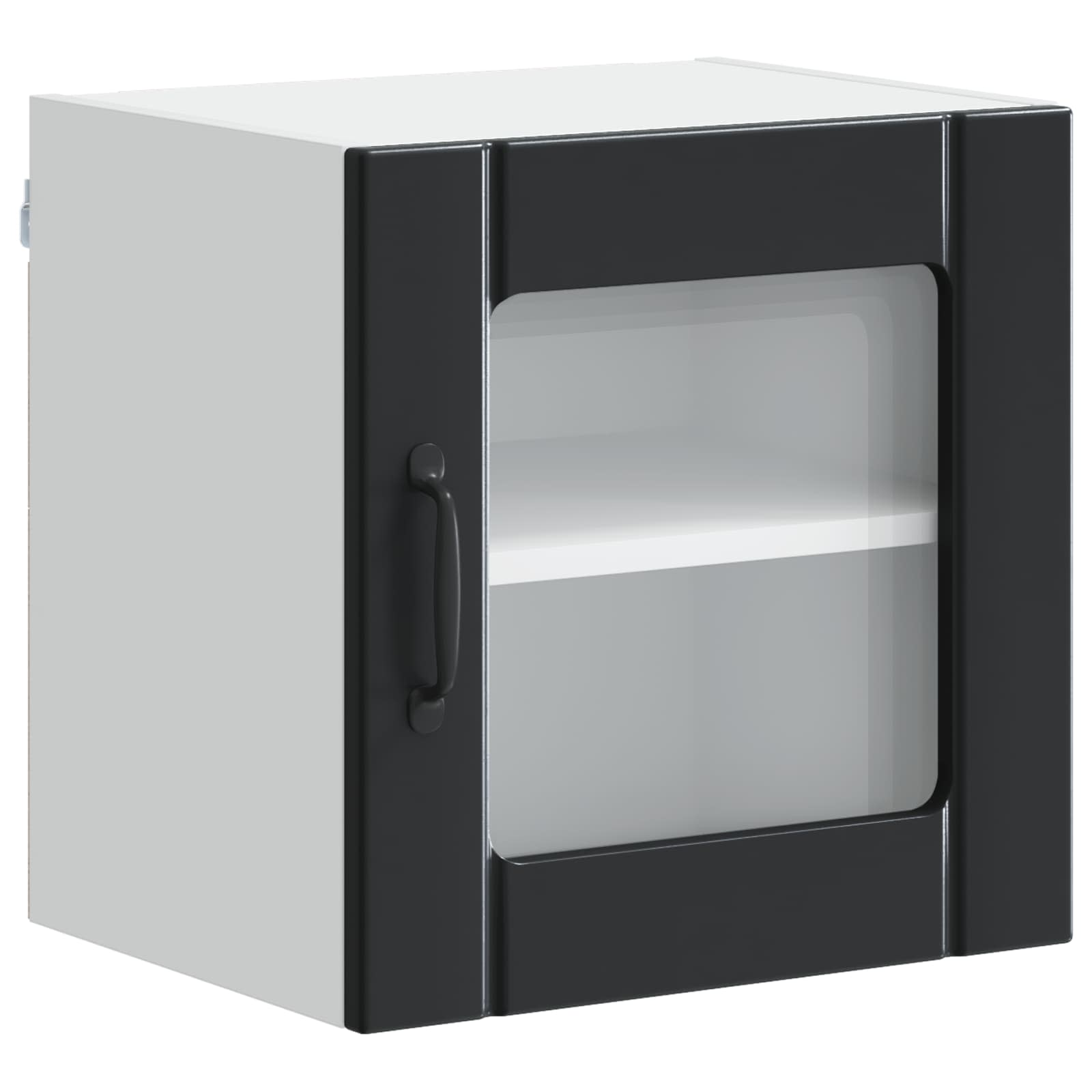 Zidni stakleni ormarić Lucca 2 pcs Crna 40 x 31 x 40 cm