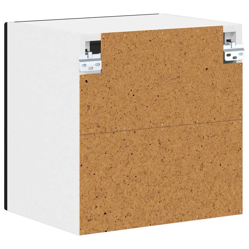 Zidni stakleni ormarić Lucca 2 pcs Crna 40 x 31 x 40 cm
