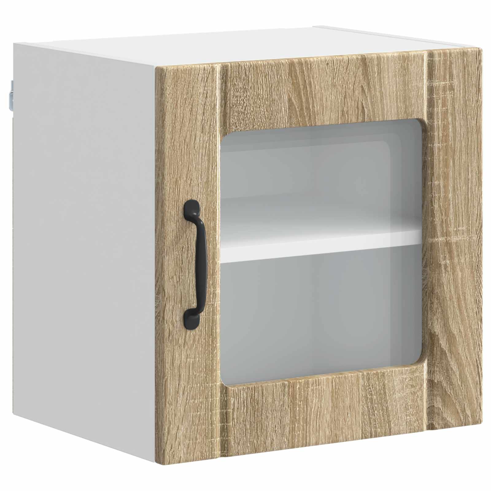 Zidni stakleni ormarić Lucca 2 pcs Hrast sonoma 40 x 31 x 40 cm