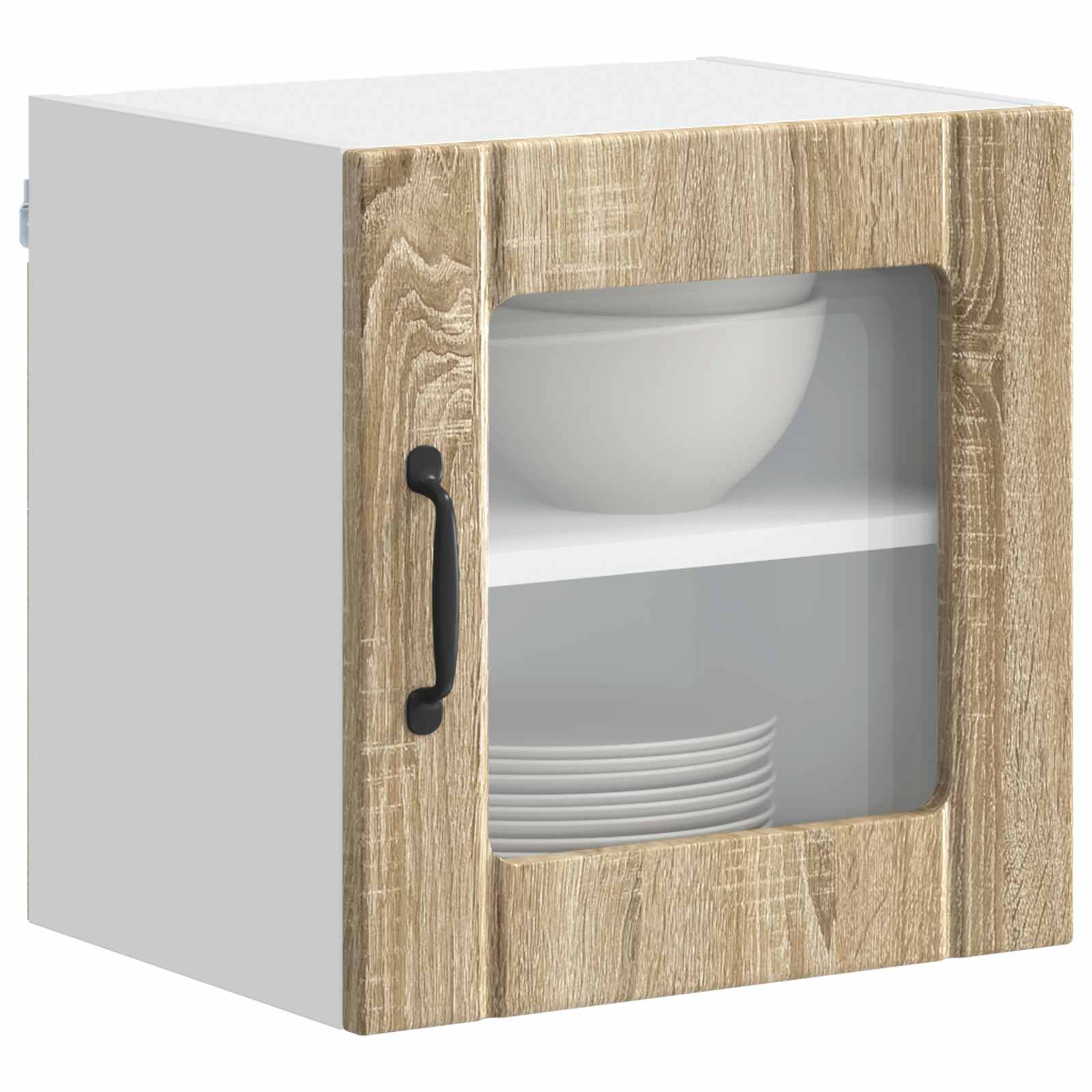 Zidni stakleni ormarić Lucca 2 pcs Hrast sonoma 40 x 31 x 40 cm