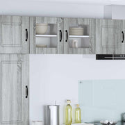 Zidni stakleni ormarić Lucca 2 pcs Siva sonoma 40 x 31 x 40 cm