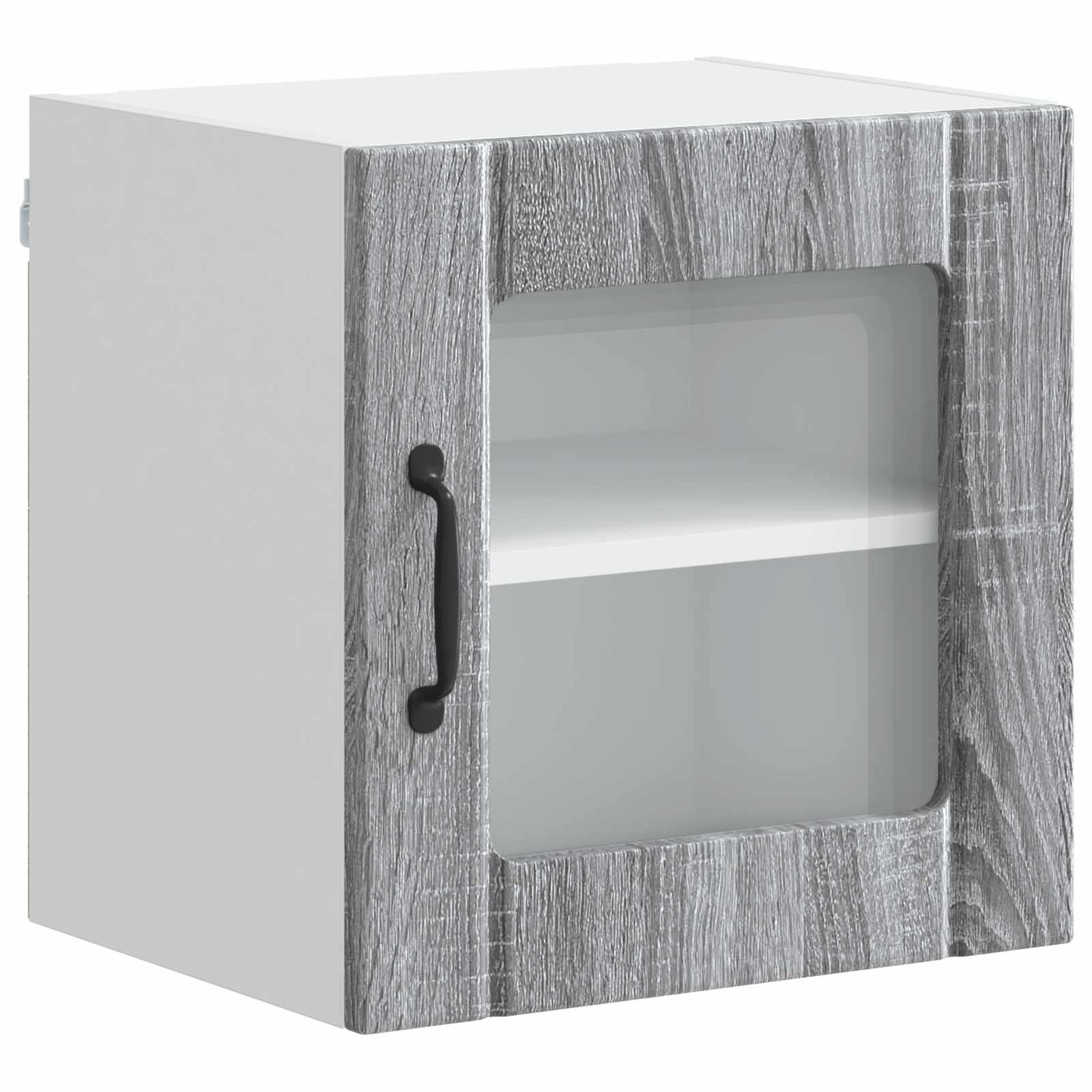 Zidni stakleni ormarić Lucca 2 pcs Siva sonoma 40 x 31 x 40 cm