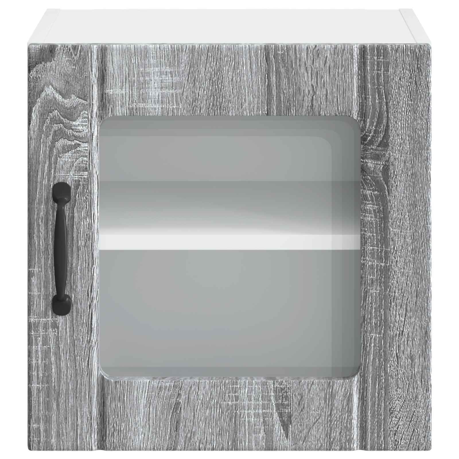 Zidni stakleni ormarić Lucca 2 pcs Siva sonoma 40 x 31 x 40 cm