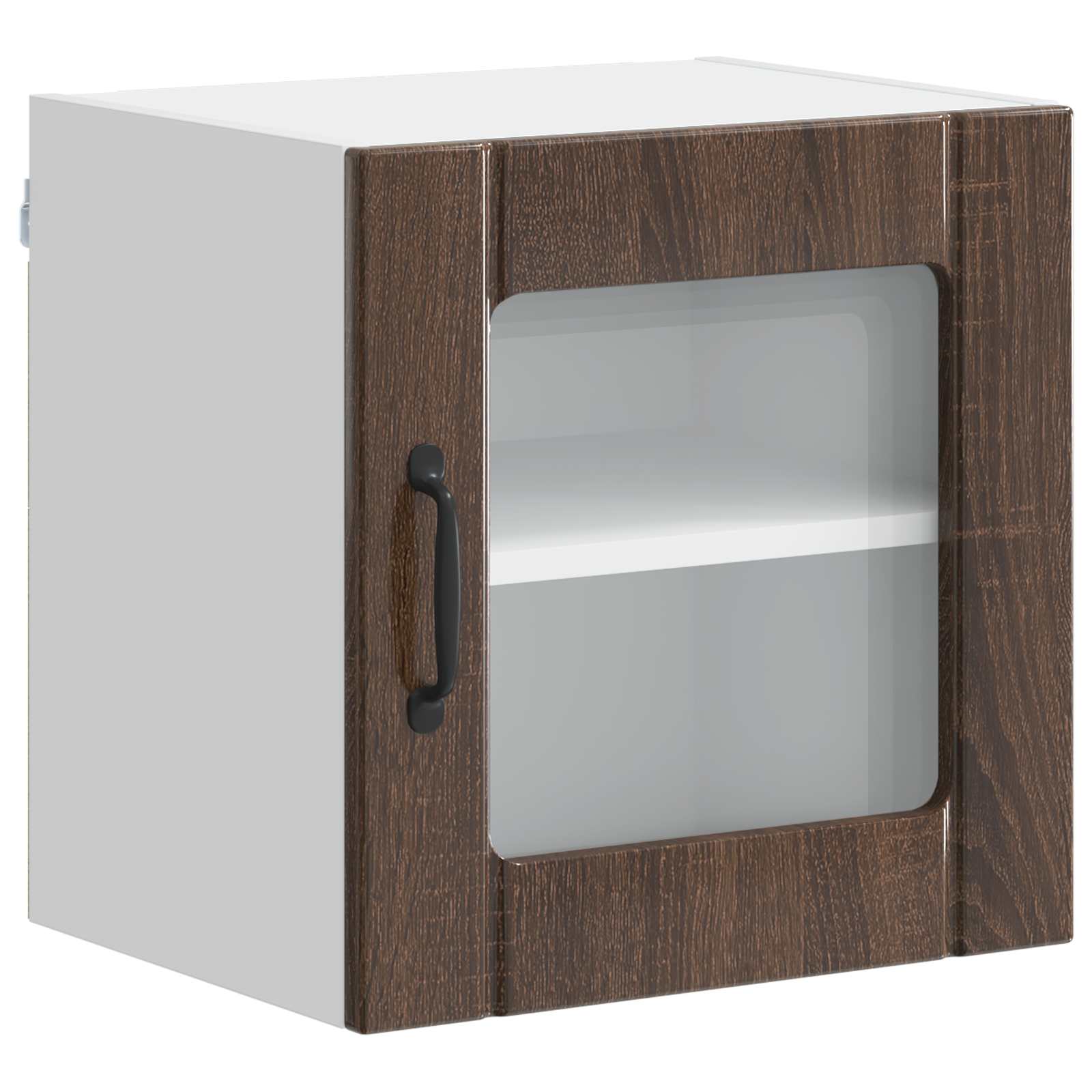 Zidni stakleni ormarić Lucca 2 pcs Smeđi hrast 40 x 31 x 40 cm