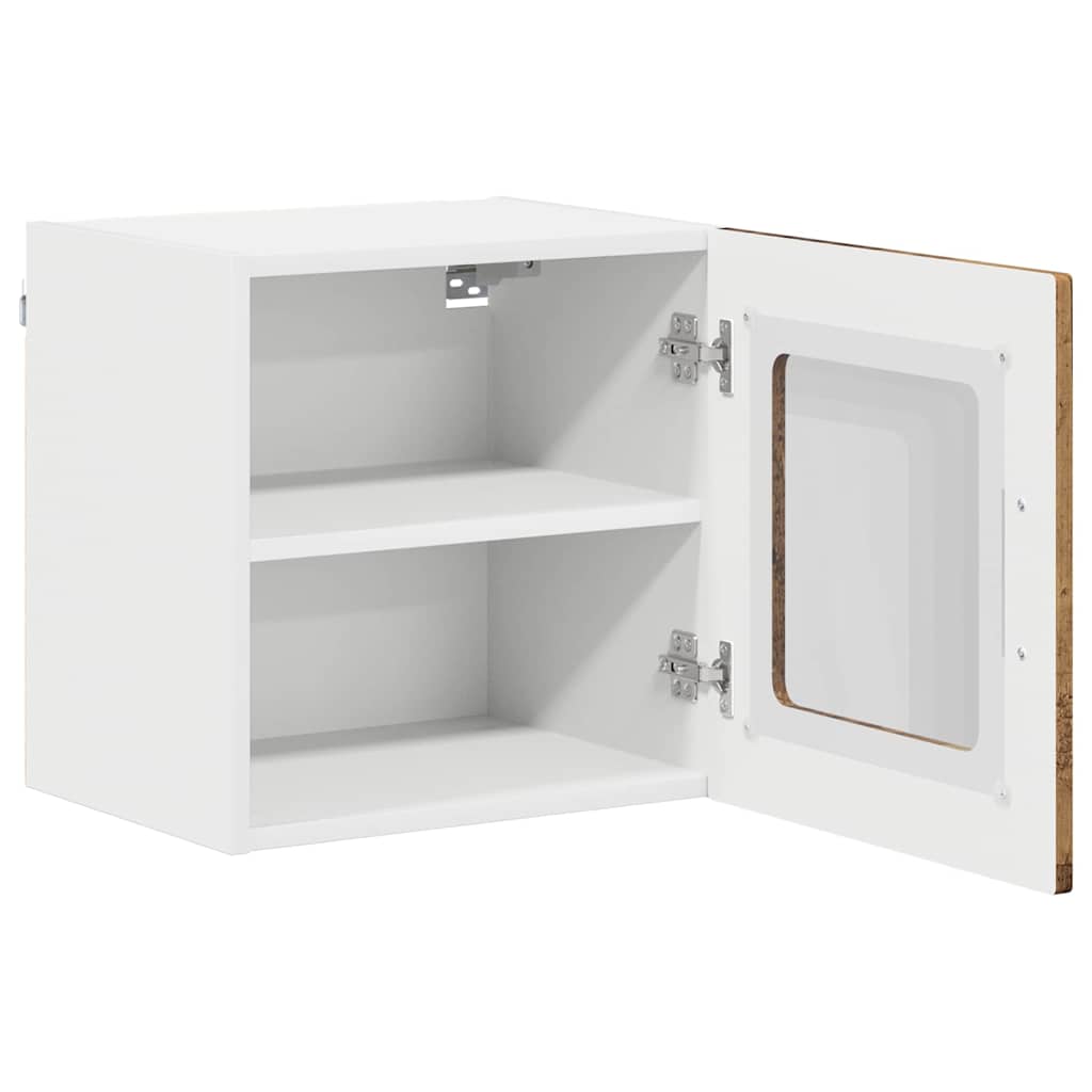 Zidni stakleni ormarić Lucca 2 pcs Staro drvo 40 x 31 x 40 cm