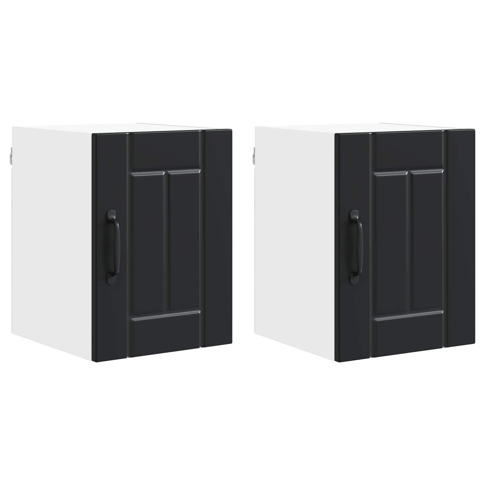 Ormar za Zid Lucca 2 pcs Crna 30 x 31 x 40 cm Konstruirano drvo