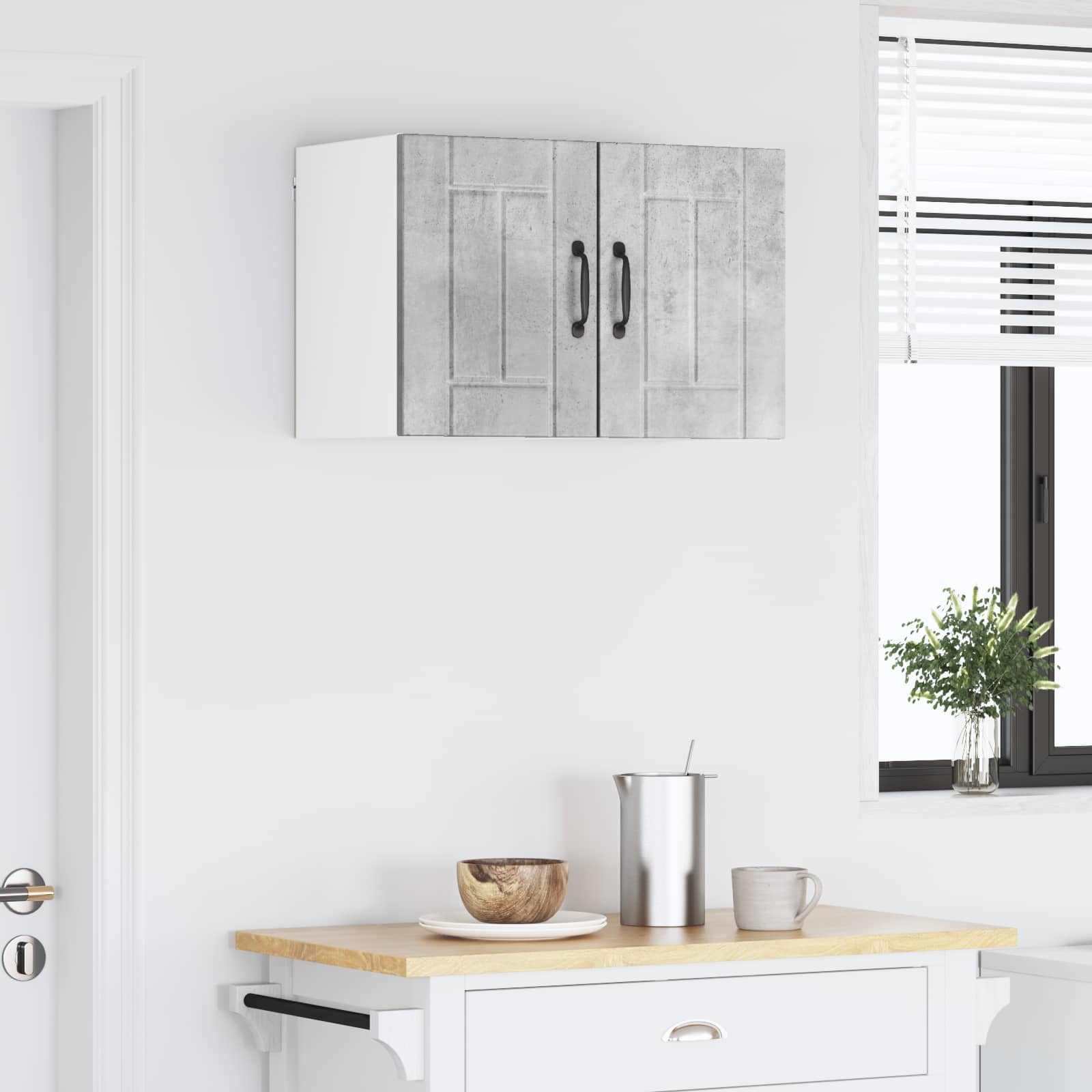 Ormar za Zid Lucca 2 pcs Betonska siva 30 x 31 x 40 cm