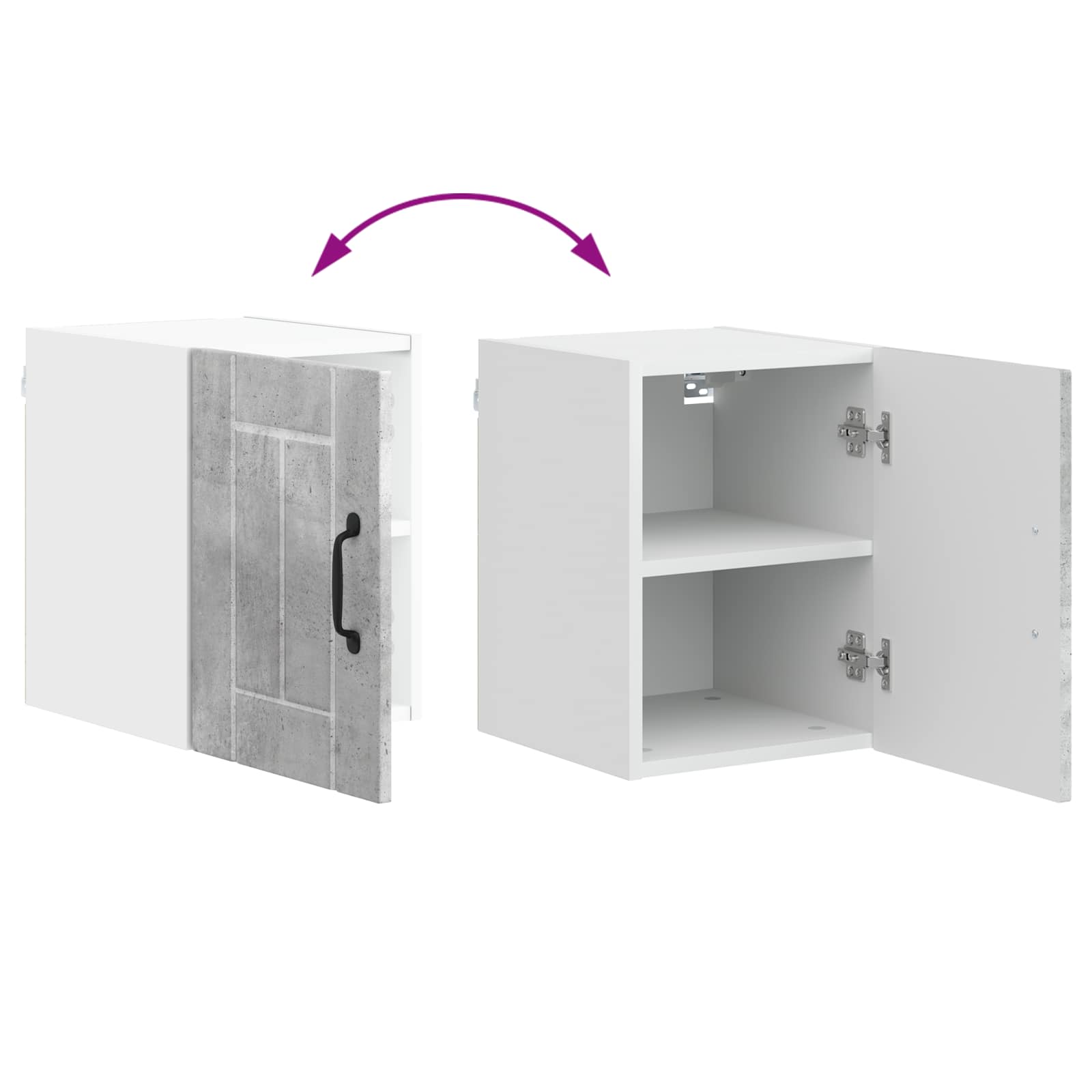 Ormar za Zid Lucca 2 pcs Betonska siva 30 x 31 x 40 cm