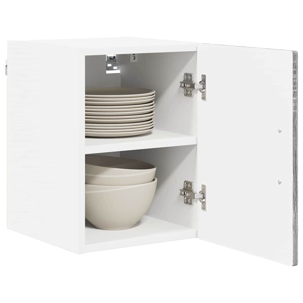 Ormar za Zid Lucca 2 pcs Siva sonoma 30 x 31 x 40 cm