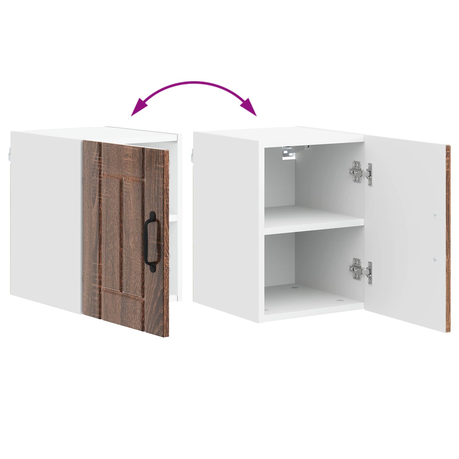 Ormar za Zid Lucca 2 pcs Smeđi hrast 30 x 31 x 40 cm