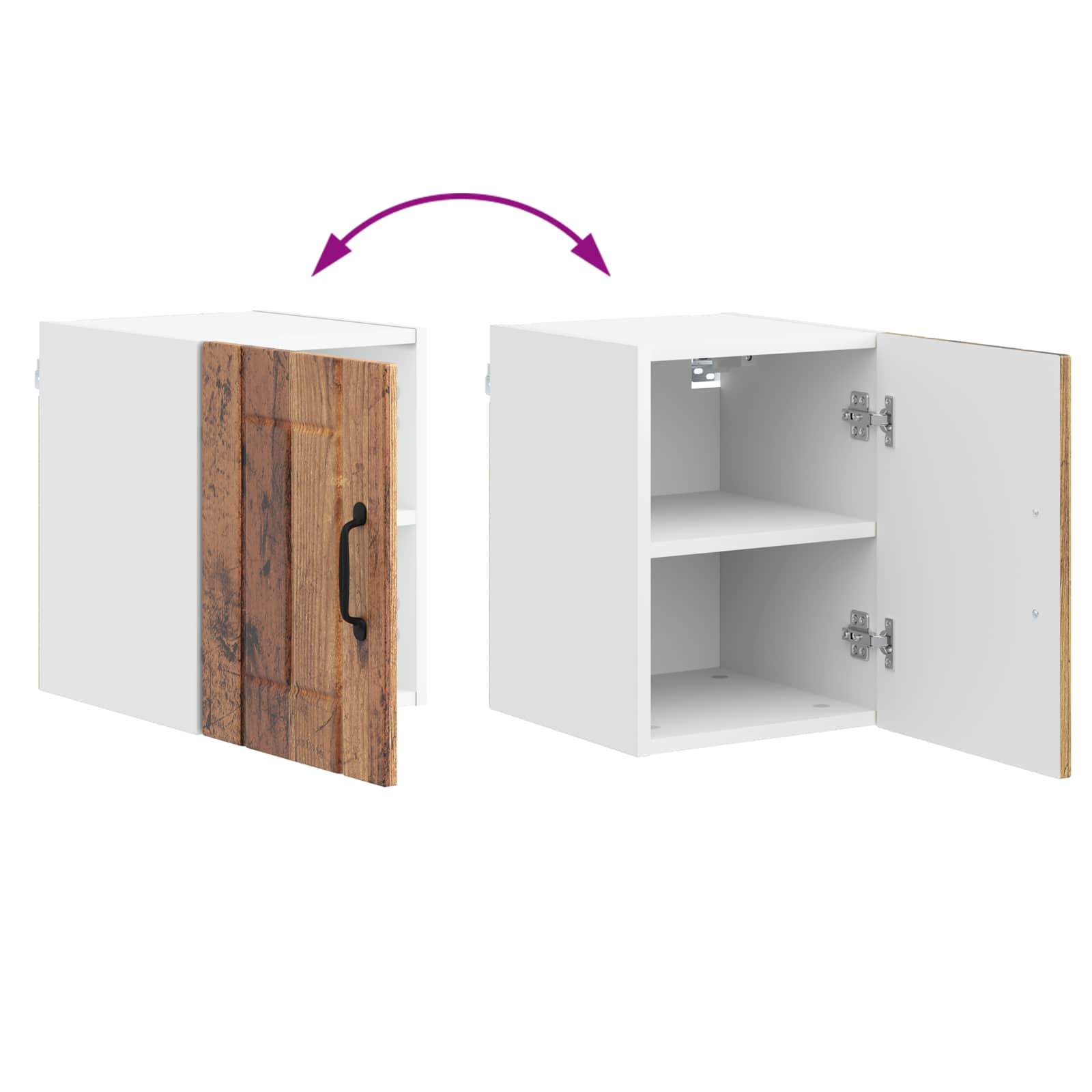 Ormar za Zid Lucca 2 pcs Staro drvo 30 x 31 x 40 cm