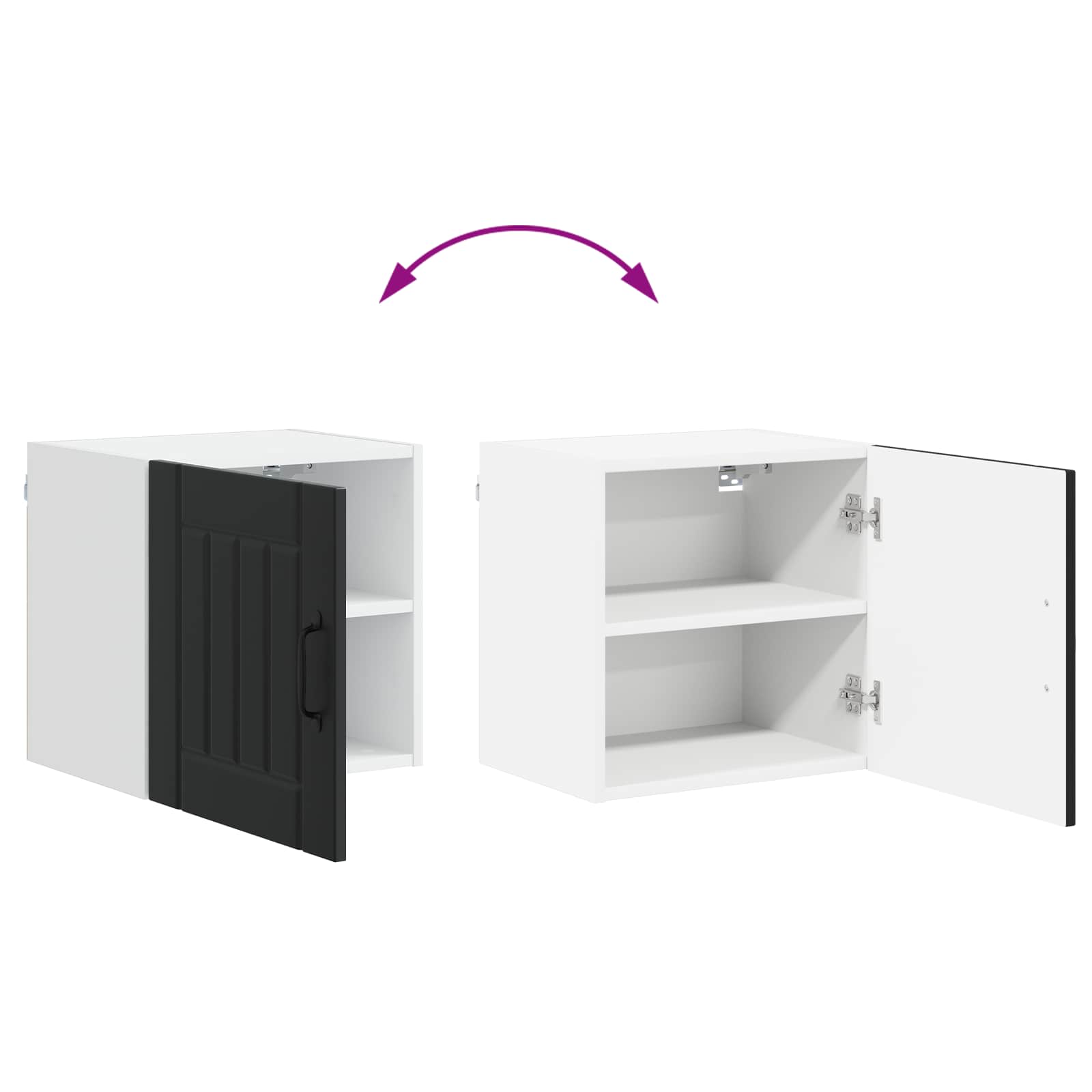 Ormar za Zid Lucca Crna 40 x 31 x 40 cm Konstruirano drvo