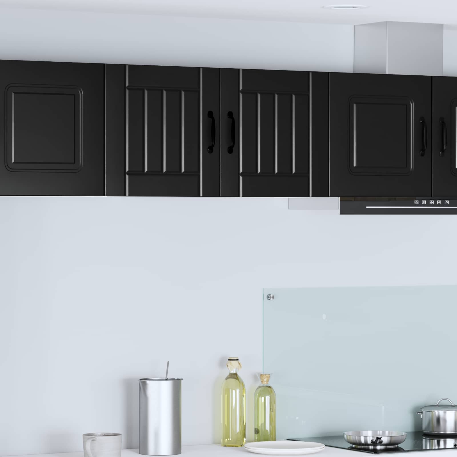 Ormar za Zid Lucca 2 pcs Crna 40 x 31 x 40 cm Konstruirano drvo