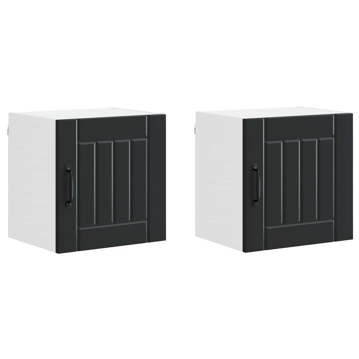Ormar za Zid Lucca 2 pcs Crna 40 x 31 x 40 cm Konstruirano drvo