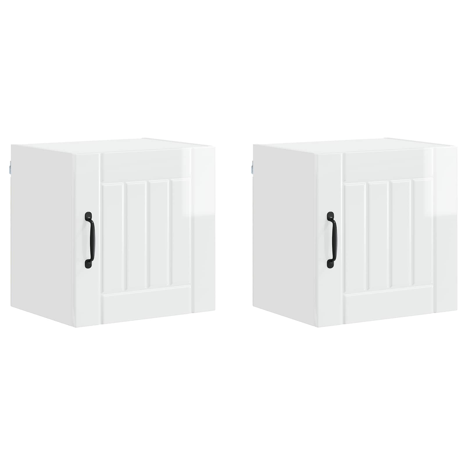Ormar za Zid Lucca 2 pcs Bijela visokog sjaja 40 x 31 x 40 cm