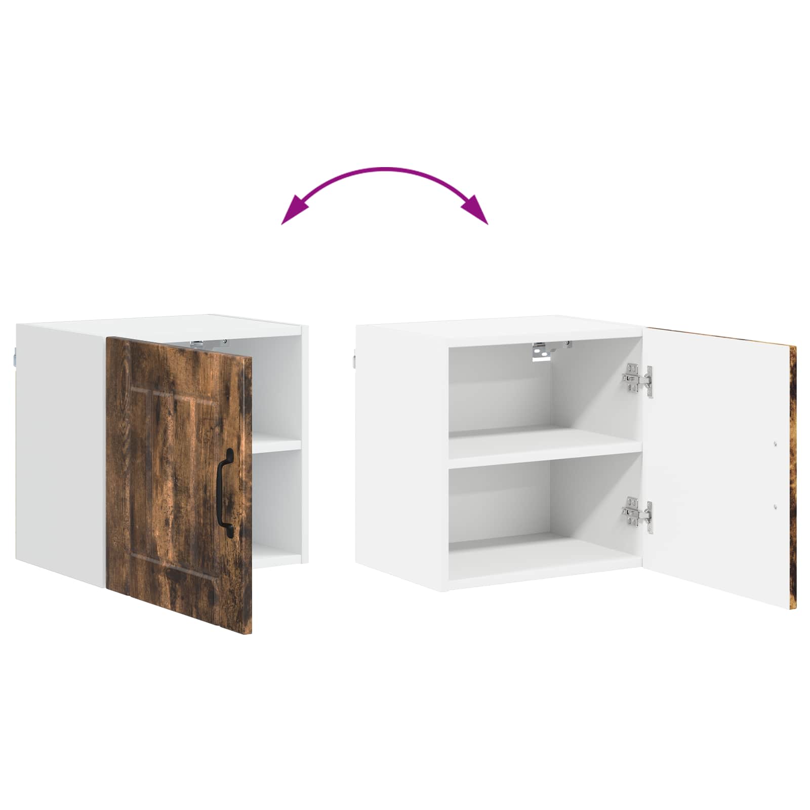 Ormar za Zid Lucca 2 pcs Dimljeni hrast 40 x 31 x 40 cm