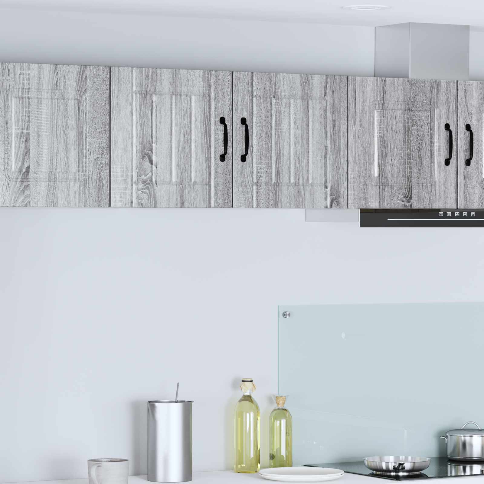 Ormar za Zid Lucca 2 pcs Siva sonoma 40 x 31 x 40 cm