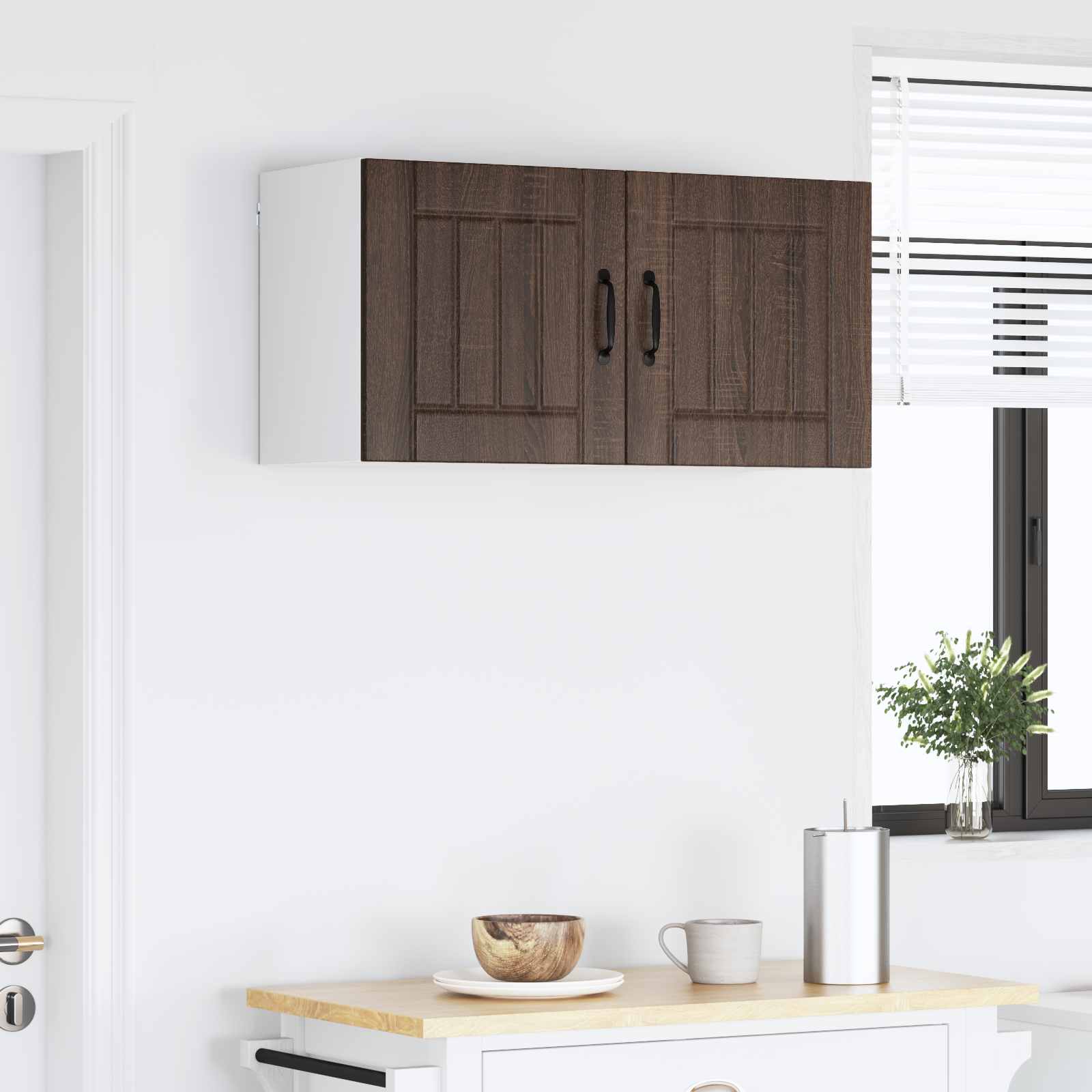 Ormar za Zid Lucca 2 pcs Smeđi hrast 40 x 31 x 40 cm