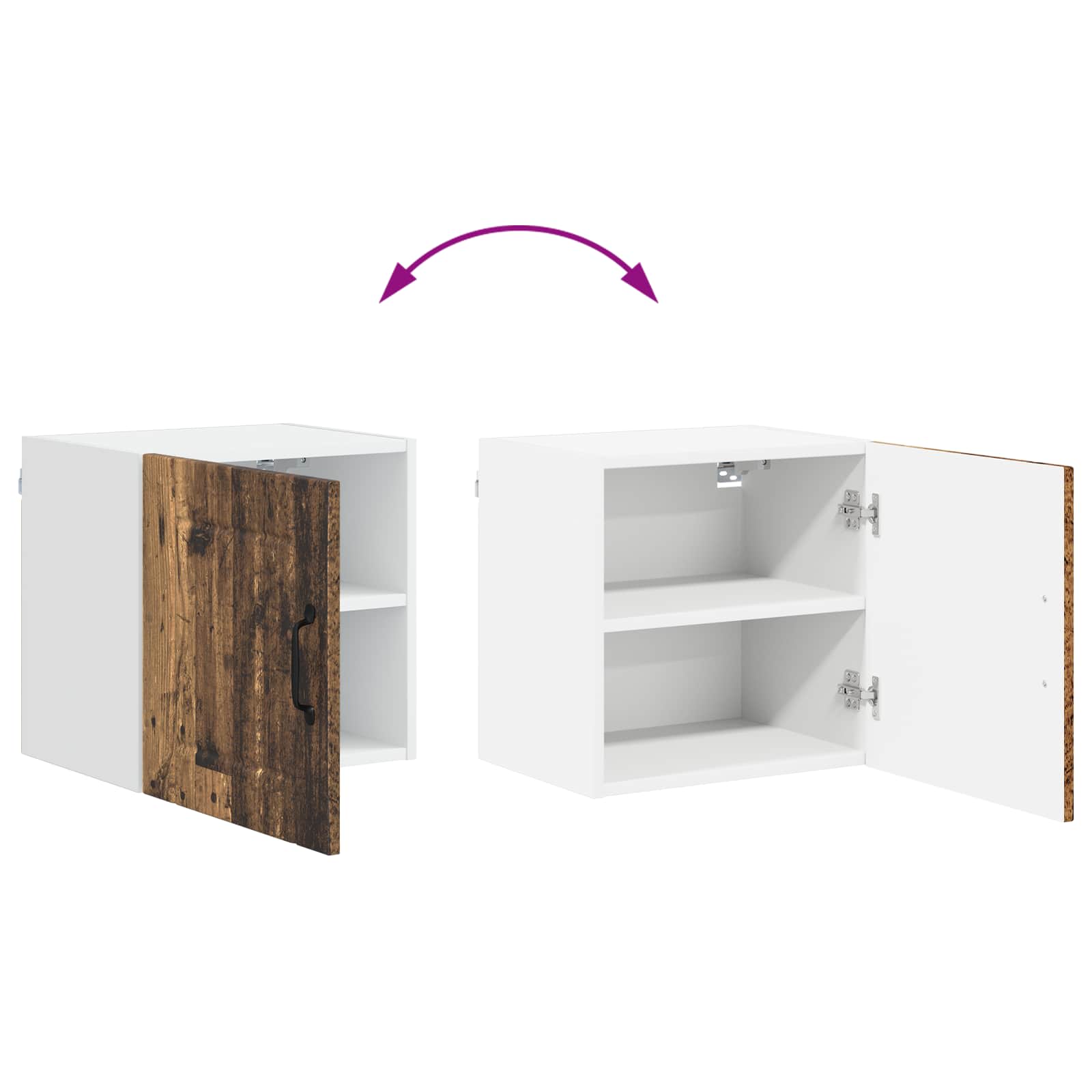 Ormar za Zid Lucca 2 pcs Staro drvo 40 x 31 x 40 cm