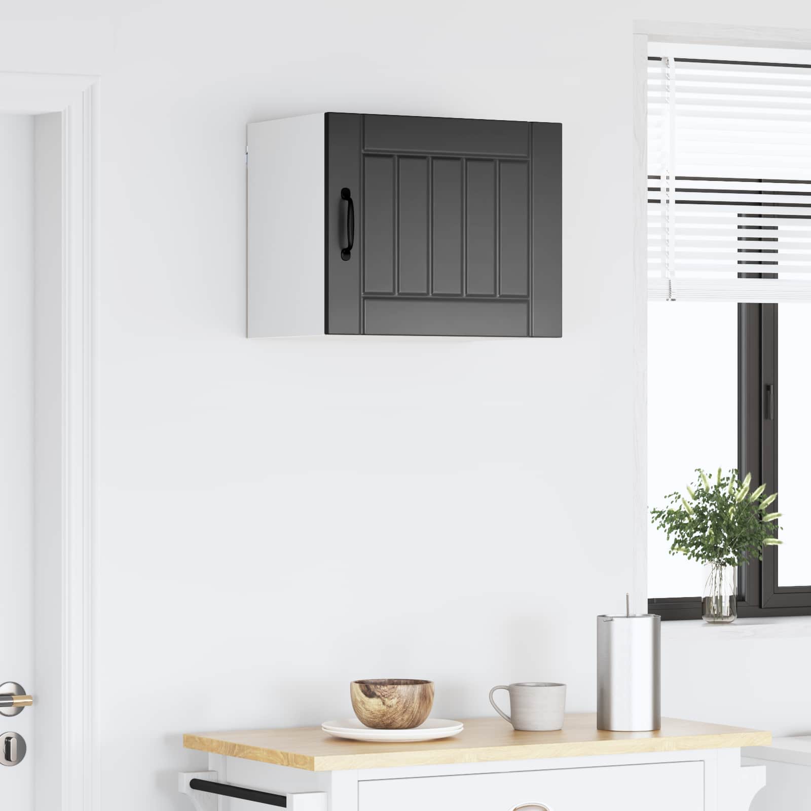 Ormar za Zid Lucca Crna 50 x 31 x 40 cm Konstruirano drvo