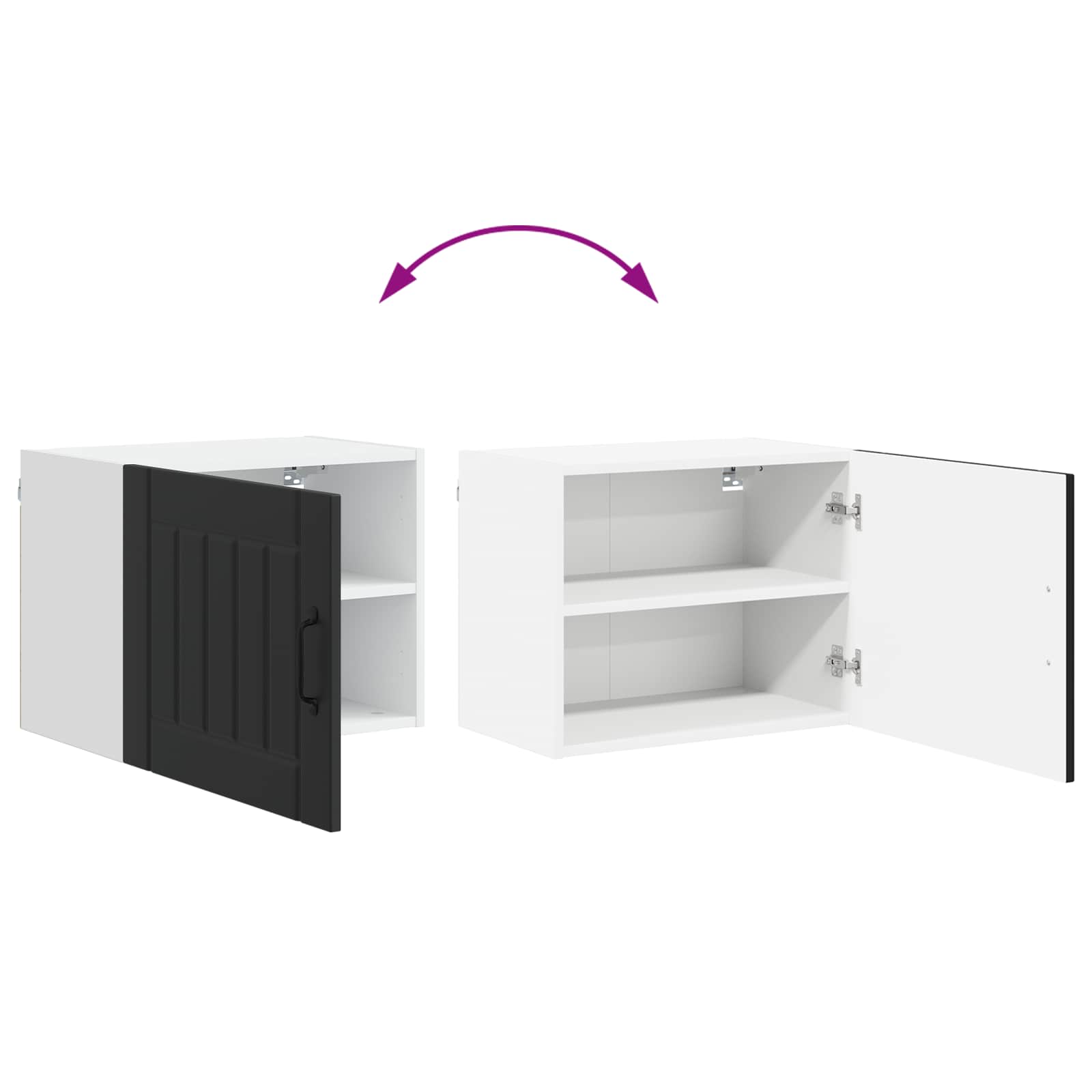 Ormar za Zid Lucca Crna 50 x 31 x 40 cm Konstruirano drvo