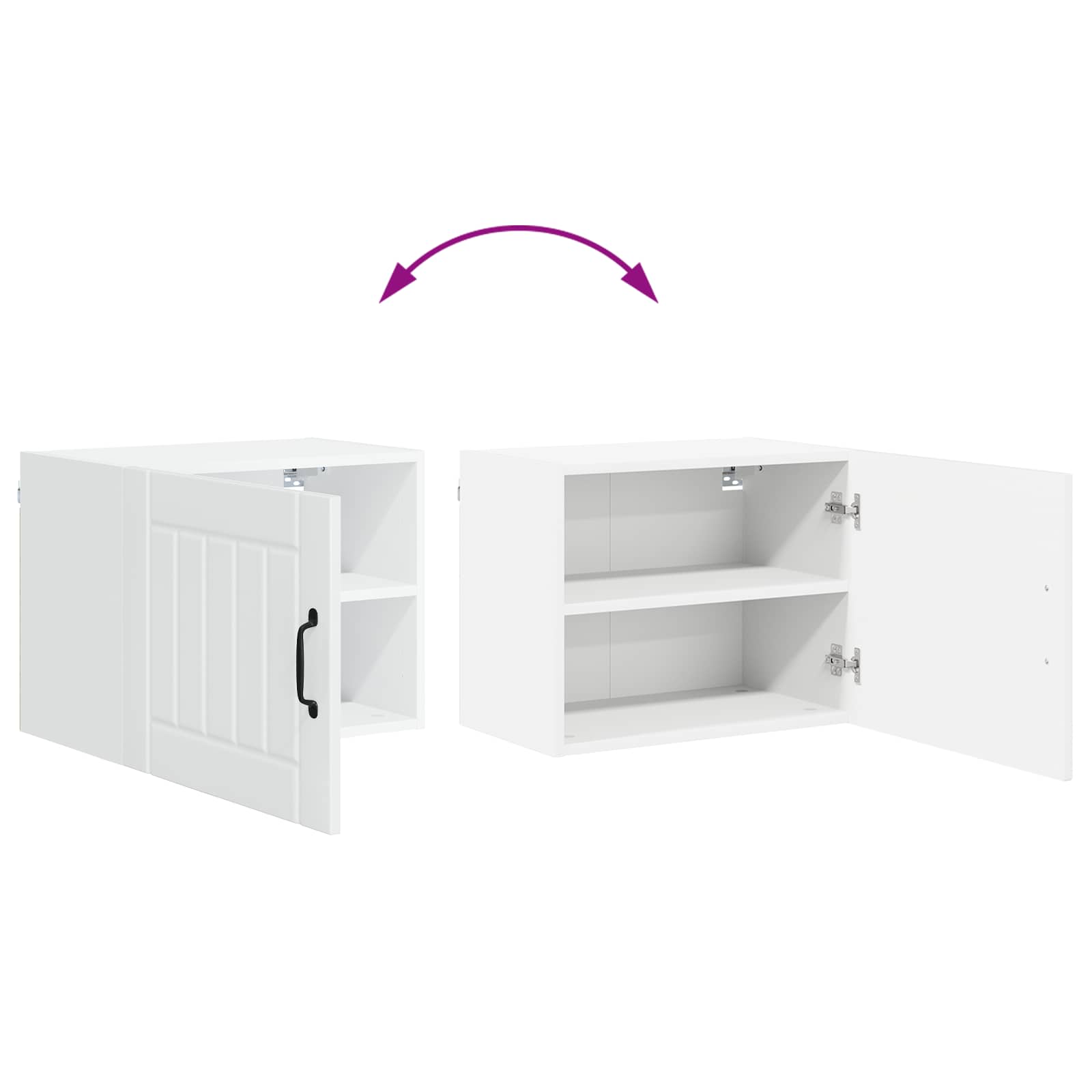 Ormar za Zid Lucca 2 pcs Bijela visokog sjaja 50 x 31 x 40 cm