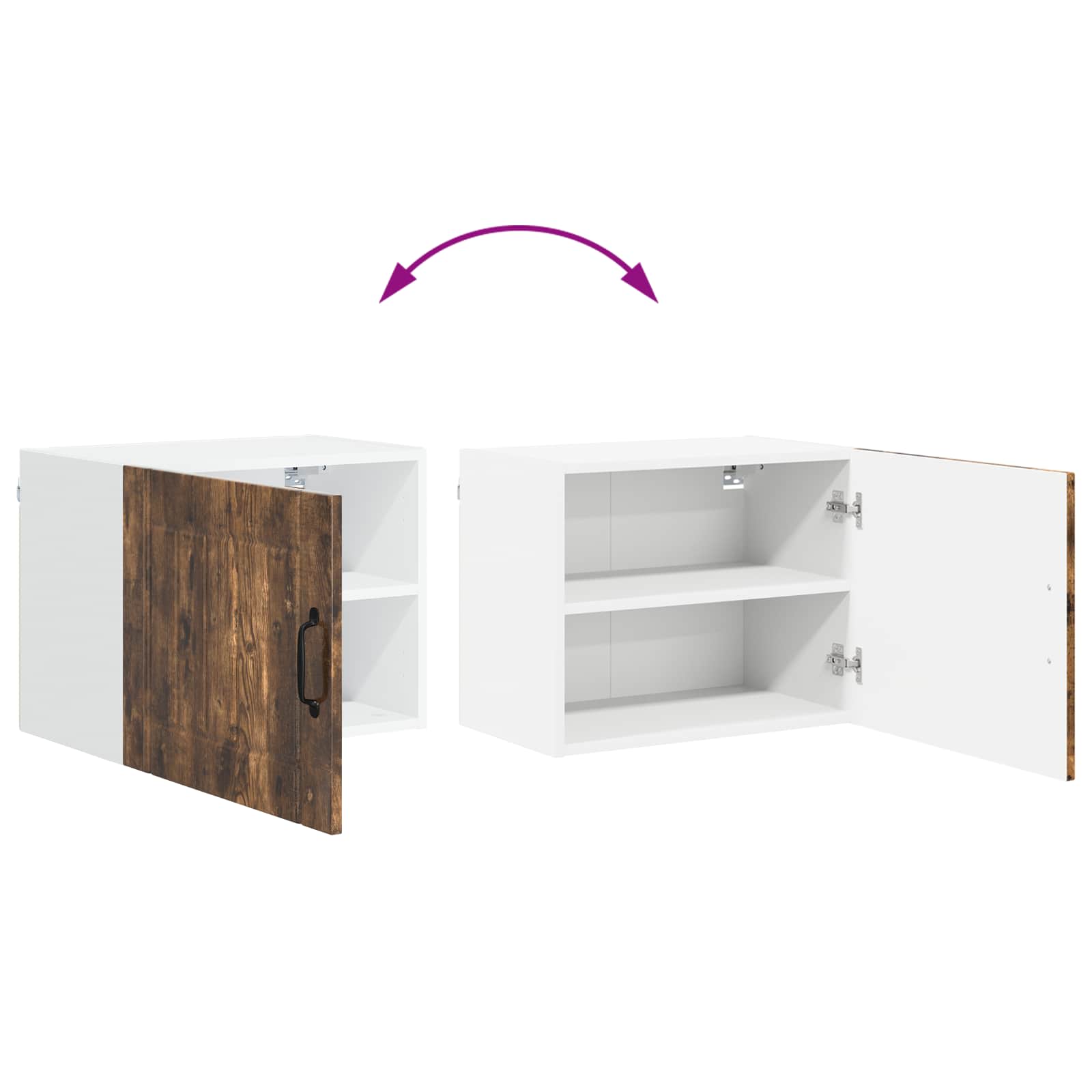Ormar za Zid Lucca 2 pcs Dimljeni hrast 50 x 31 x 40 cm