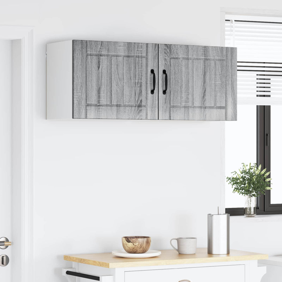 Ormar za Zid Lucca 2 pcs Siva sonoma 50 x 31 x 40 cm