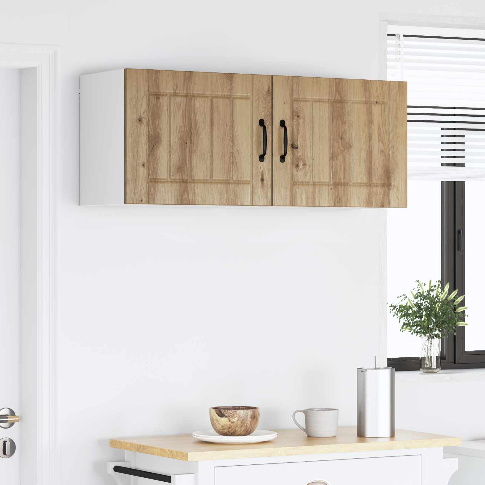 Ormar za Zid Lucca 2 pcs Hrast artisan 50 x 31 x 40 cm