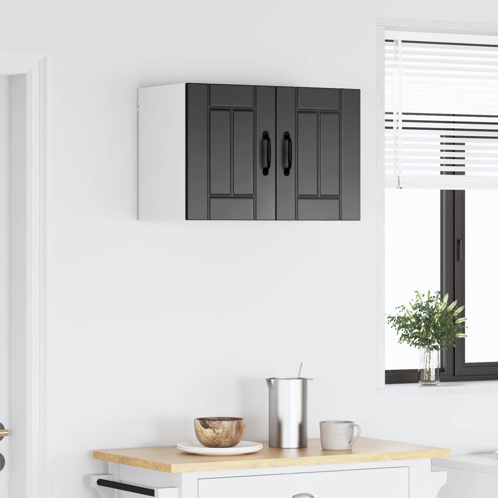 Ormar za Zid Lucca Crna 60 x 31 x 40 cm Konstruirano drvo