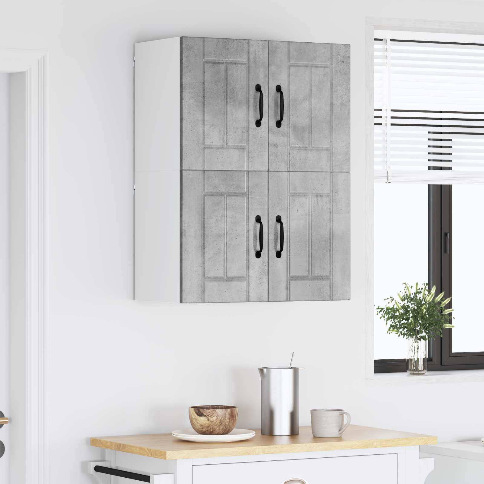 Ormar za Zid Lucca 2 pcs Betonska siva 60 x 31 x 40 cm