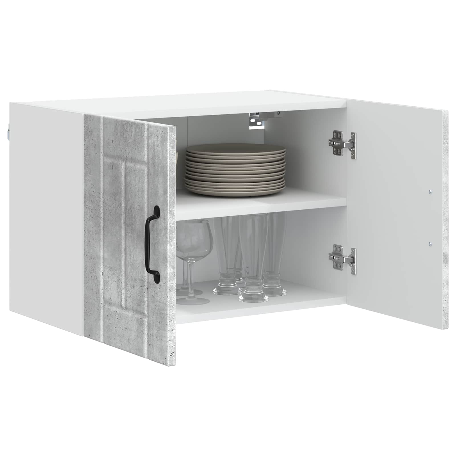 Ormar za Zid Lucca 2 pcs Betonska siva 60 x 31 x 40 cm