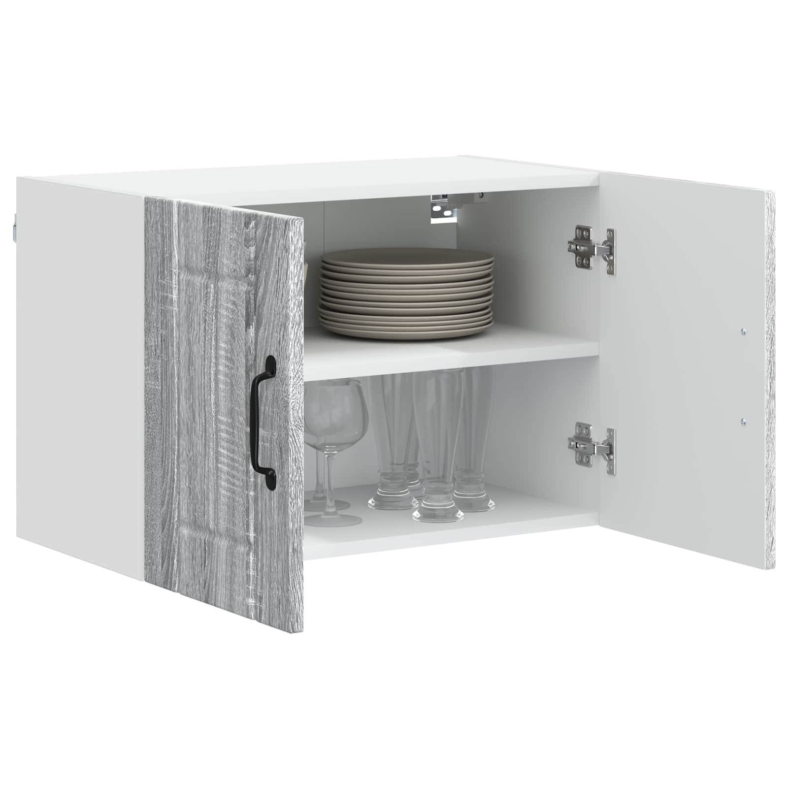 Ormar za Zid Lucca 2 pcs Siva sonoma 60 x 31 x 40 cm