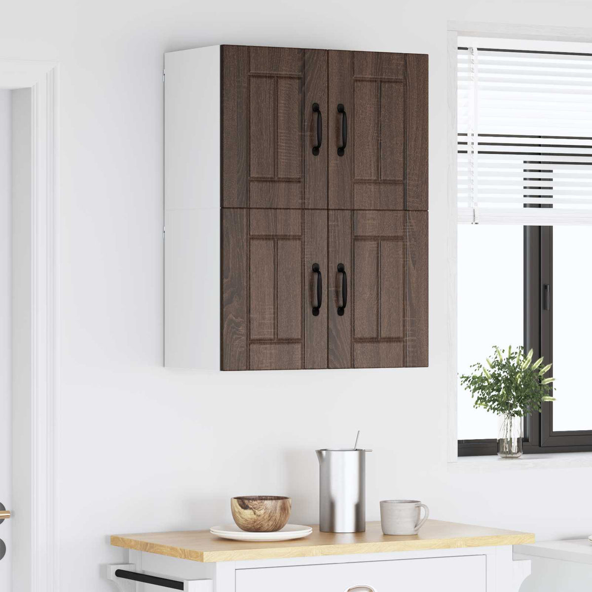 Ormar za Zid Lucca 2 pcs Smeđi hrast 60 x 31 x 40 cm