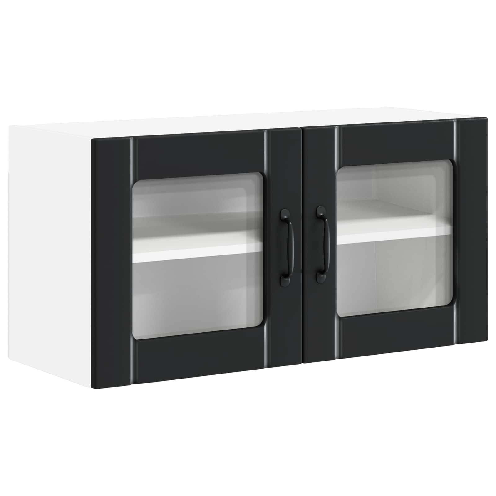 Zidni stakleni ormarić Lucca Crna 80 x 31 x 40 cm