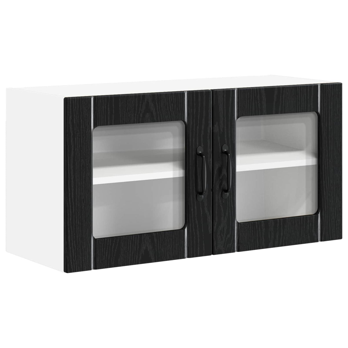 Zidni stakleni ormarić Lucca Crni hrast 80 x 31 x 40 cm