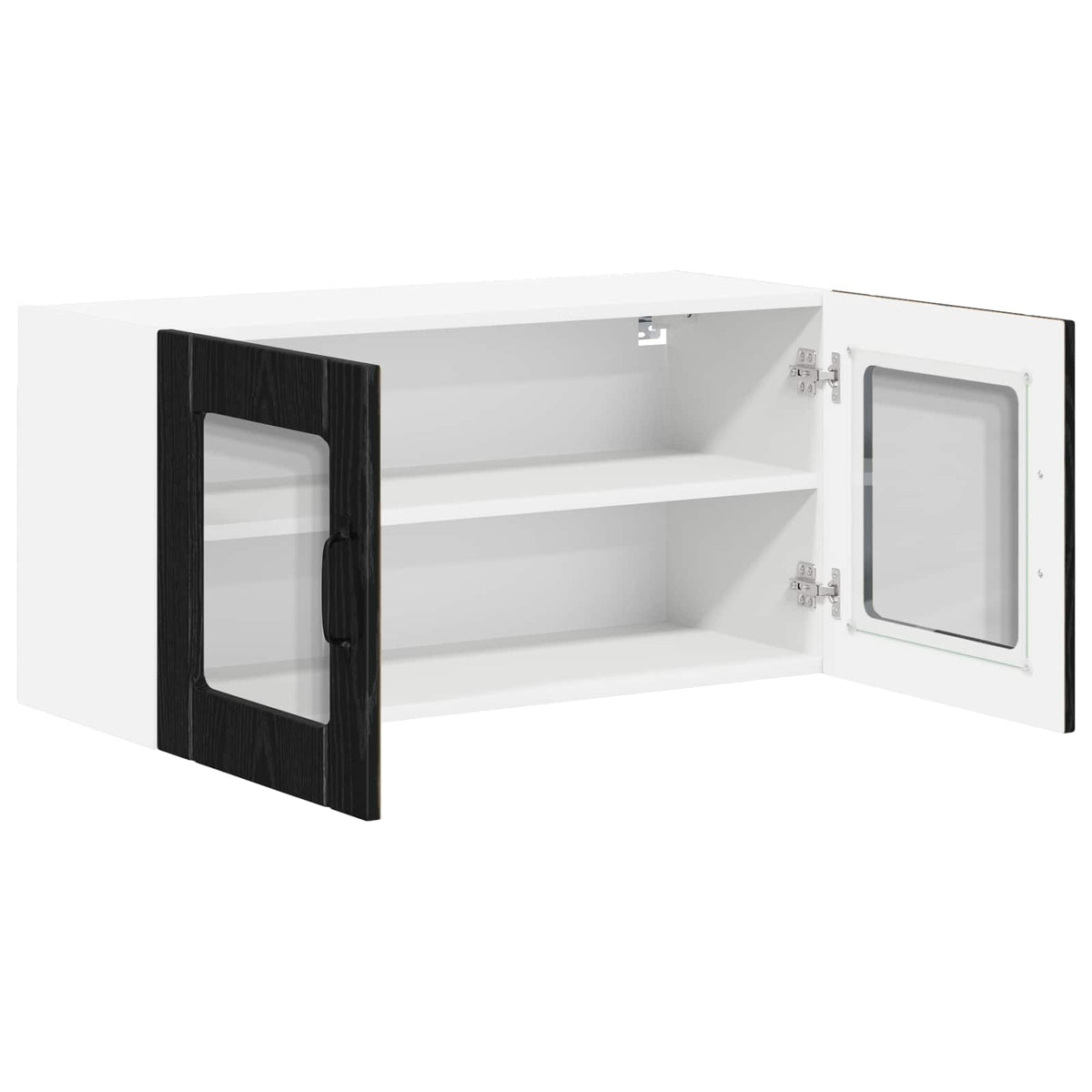 Zidni stakleni ormarić Lucca Crni hrast 80 x 31 x 40 cm