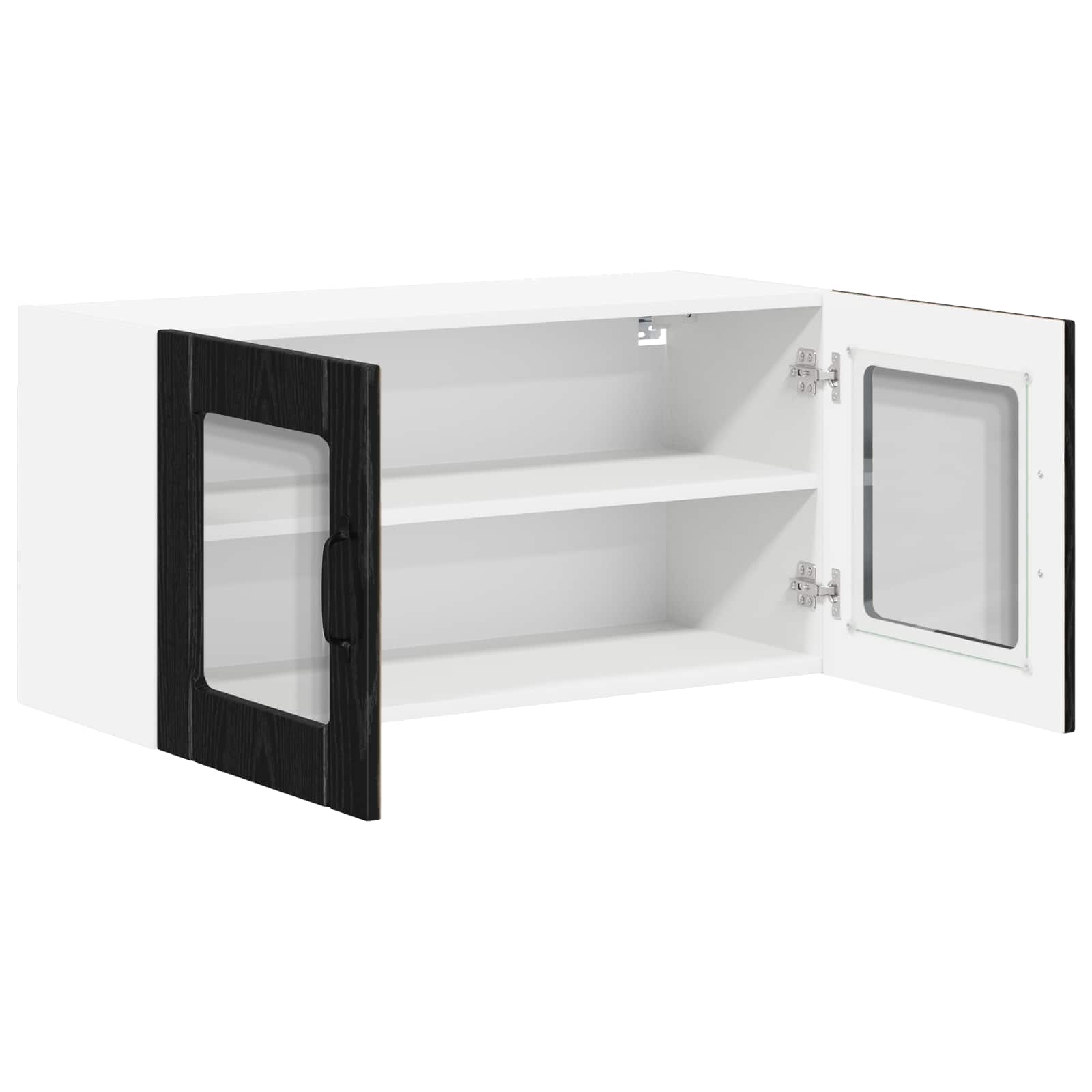 Zidni stakleni ormarić Lucca Crni hrast 80 x 31 x 40 cm