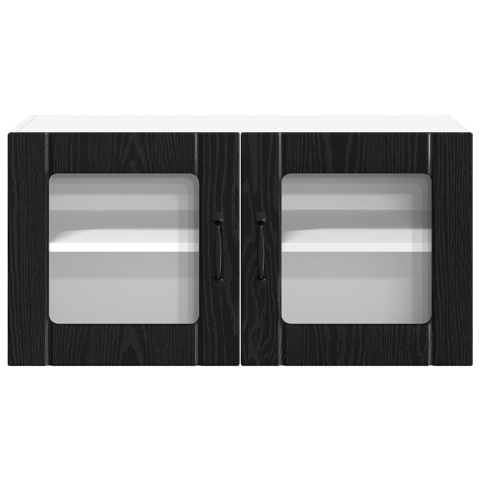 Zidni stakleni ormarić Lucca Crni hrast 80 x 31 x 40 cm