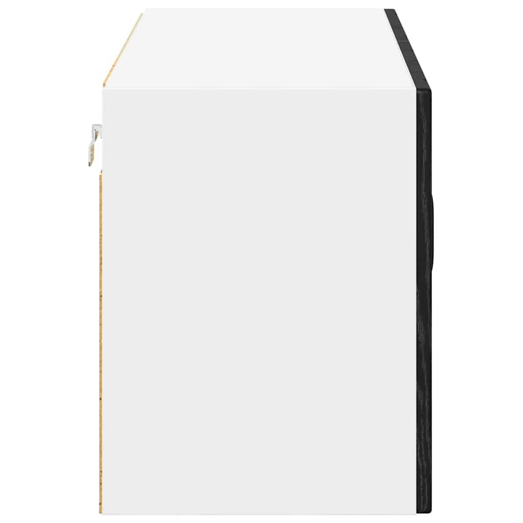 Zidni stakleni ormarić Lucca Crni hrast 80 x 31 x 40 cm