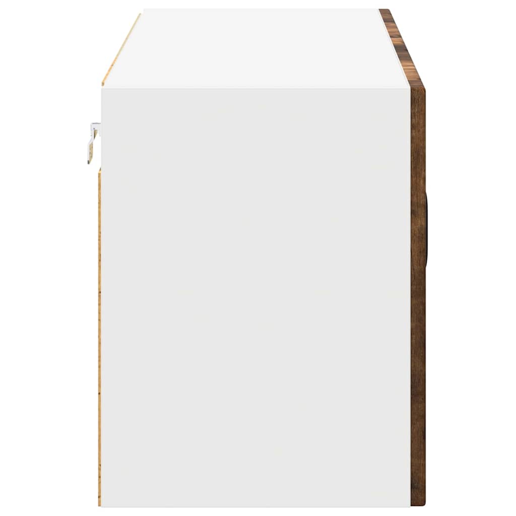 Zidni stakleni ormarić Lucca Dimljeni hrast 80 x 31 x 40 cm