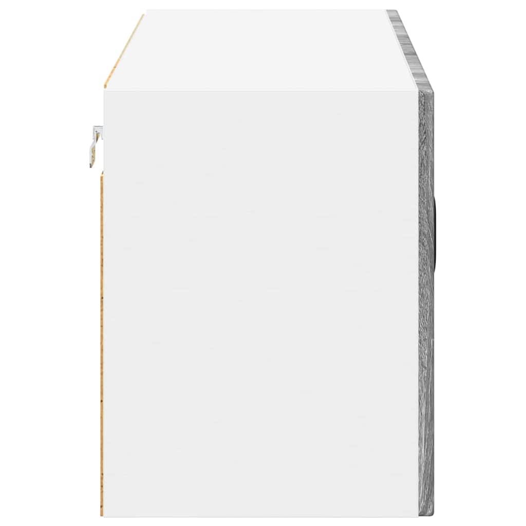 Zidni stakleni ormarić Lucca Siva sonoma 80 x 31 x 40 cm