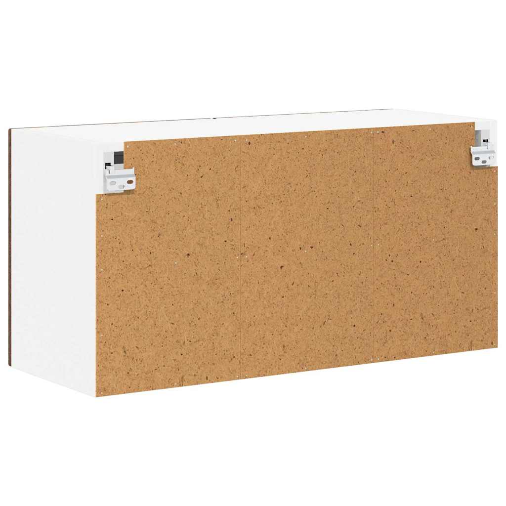 Zidni stakleni ormarić Lucca Smeđi hrast 80 x 31 x 40 cm