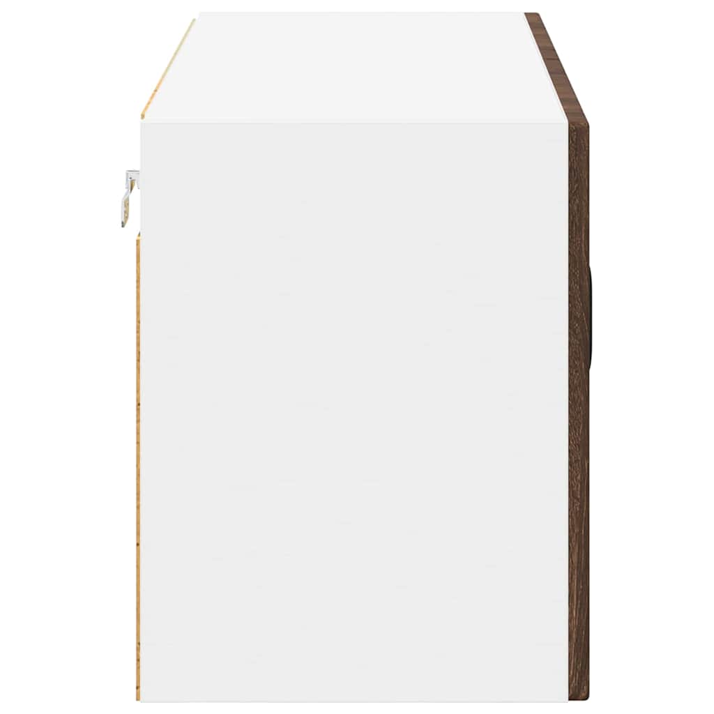 Zidni stakleni ormarić Lucca Smeđi hrast 80 x 31 x 40 cm