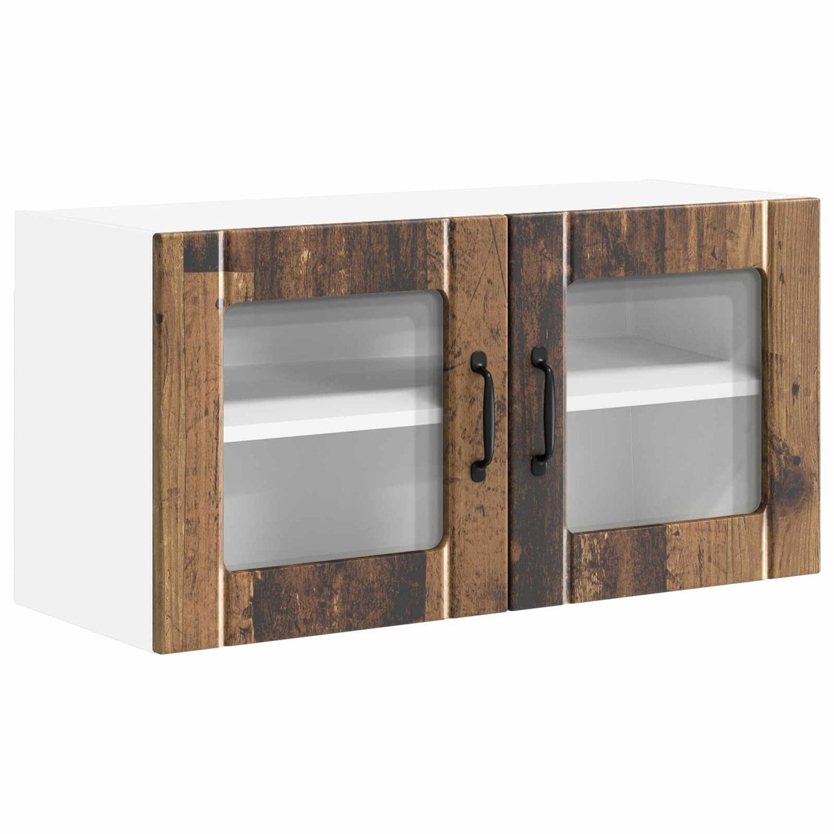 Zidni stakleni ormarić Lucca Staro drvo 80 x 31 x 40 cm