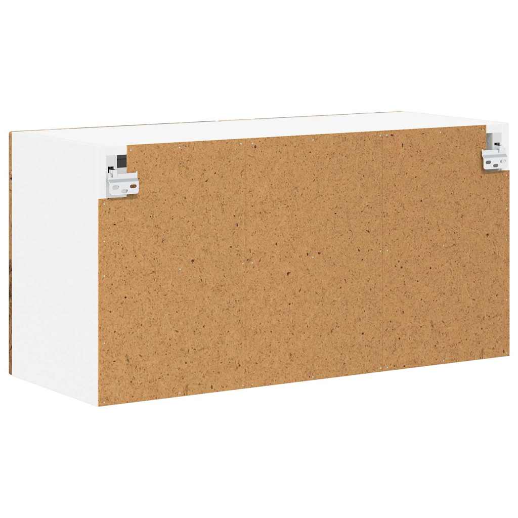 Zidni stakleni ormarić Lucca Staro drvo 80 x 31 x 40 cm