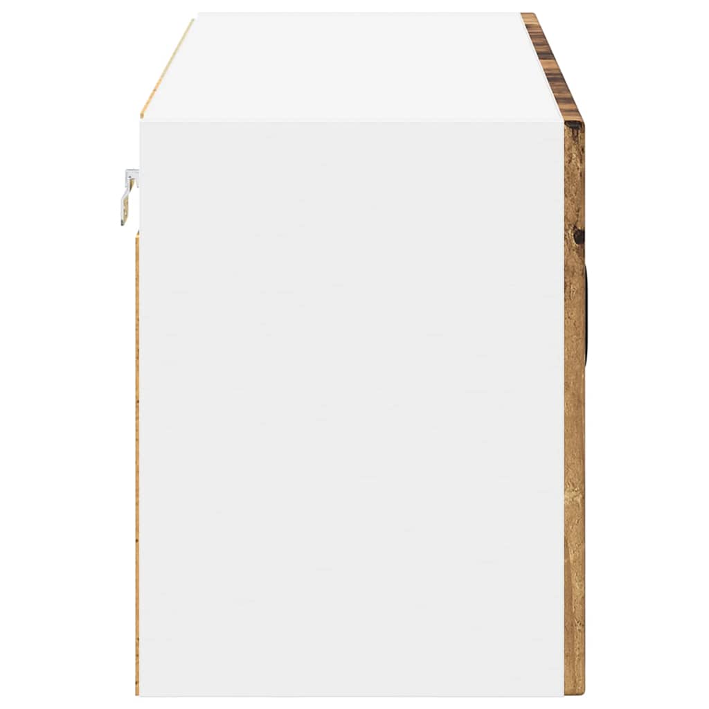 Zidni stakleni ormarić Lucca Staro drvo 80 x 31 x 40 cm