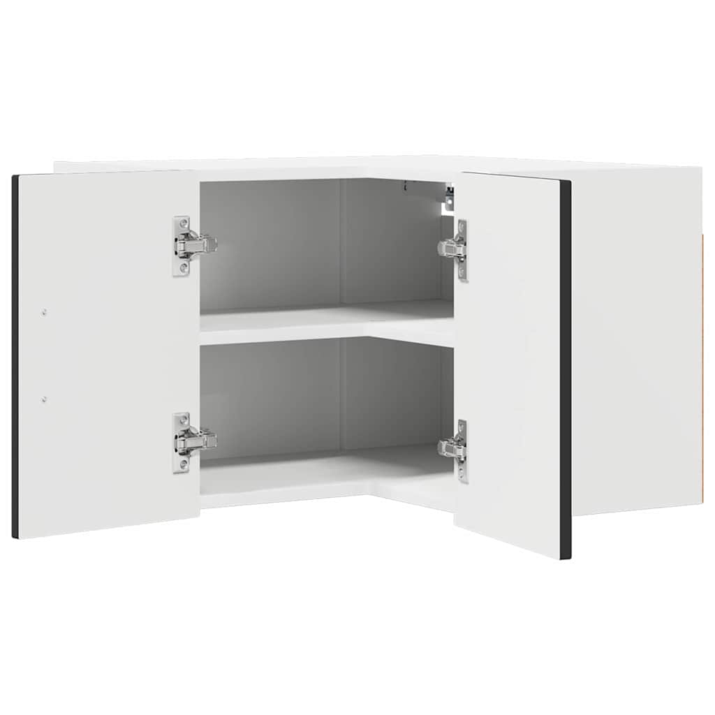 Zidni kutni ormar Lucca Crna 57 x 57 x 40 cm Konstruirano drvo